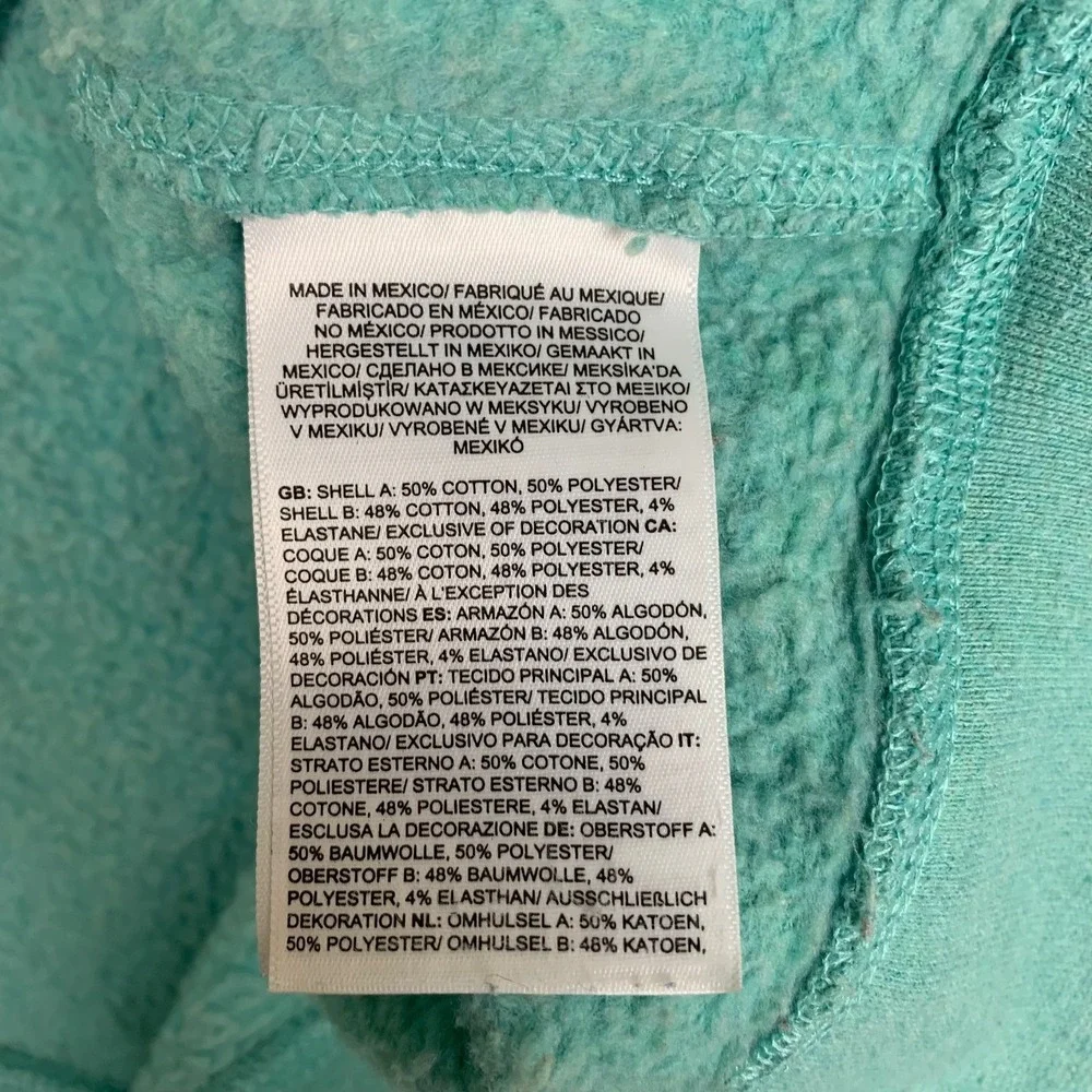 The North Face Sweatshirt Womens XL Teal Green Crewneck Fleece Pullover NF0A3X8Y